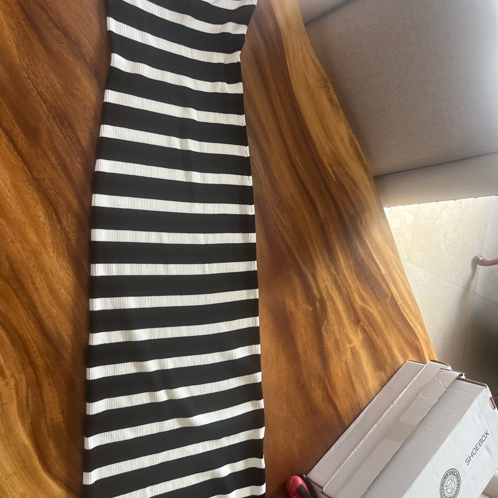 Black and White Striped Dress